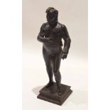 Cast metal figure of a portly Royal gent, 27cm high