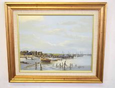 AR Keith W Hastings (born 1948), "Walberswick View" and "River Yare from Harford Bridge", two oils