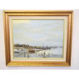 AR Keith W Hastings (born 1948), "Walberswick View" and "River Yare from Harford Bridge", two oils