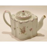 Newhall Turret tea pot, pattern no N191 with typical floral design