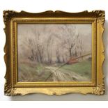 Kenneth W Luck (1874-1936), Country lane, oil on canvas, signed lower left, 37 x 47cm