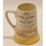 Royal Doulton jug with racing interest, the base inscribed "First of a series of sporting designs by