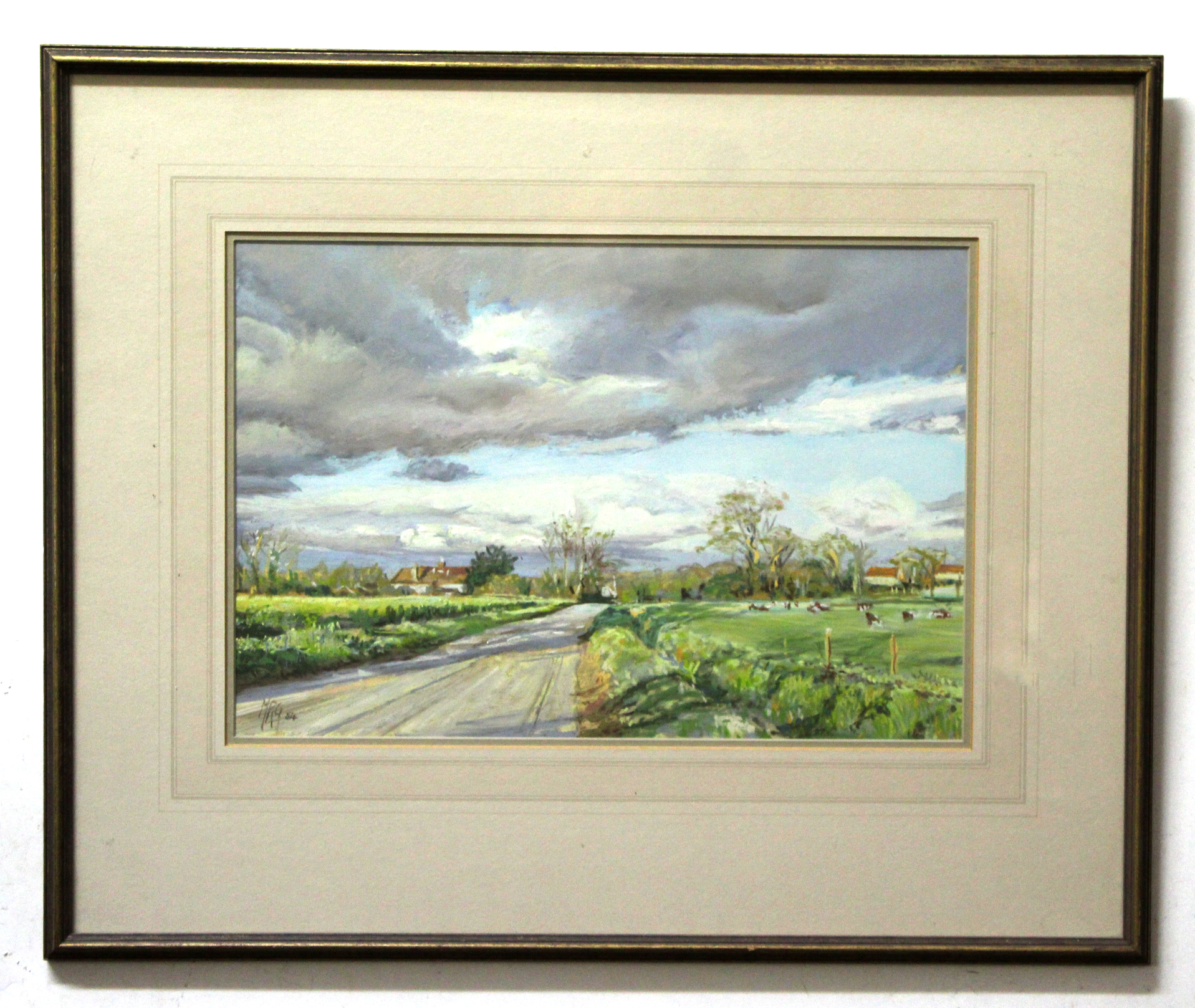 Margaret R Glass, PS (born 1950), "Evening shadows", pastel, initialled and dated 84 lower left,