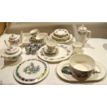 Part Royal Worcester dinner service circa 1961, in the June Garland pattern, comprising serving