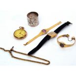 Mixed Lot: gent's Ingersoll wrist watch, a ladies Sekonda and Seiko wrist watches, Smith's plated