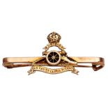 Vintage 15ct stamped sweetheart brooch, The Canadian Royal Regt Artillery, under the crown noted "
