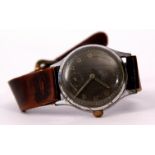 Second quarter of 20th century gents vintage Junghans chromium plated and steel cased wrist watch