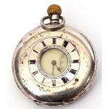 Last quarter of 19th/first quarter of 20th century Continental white metal cased pocket watch of