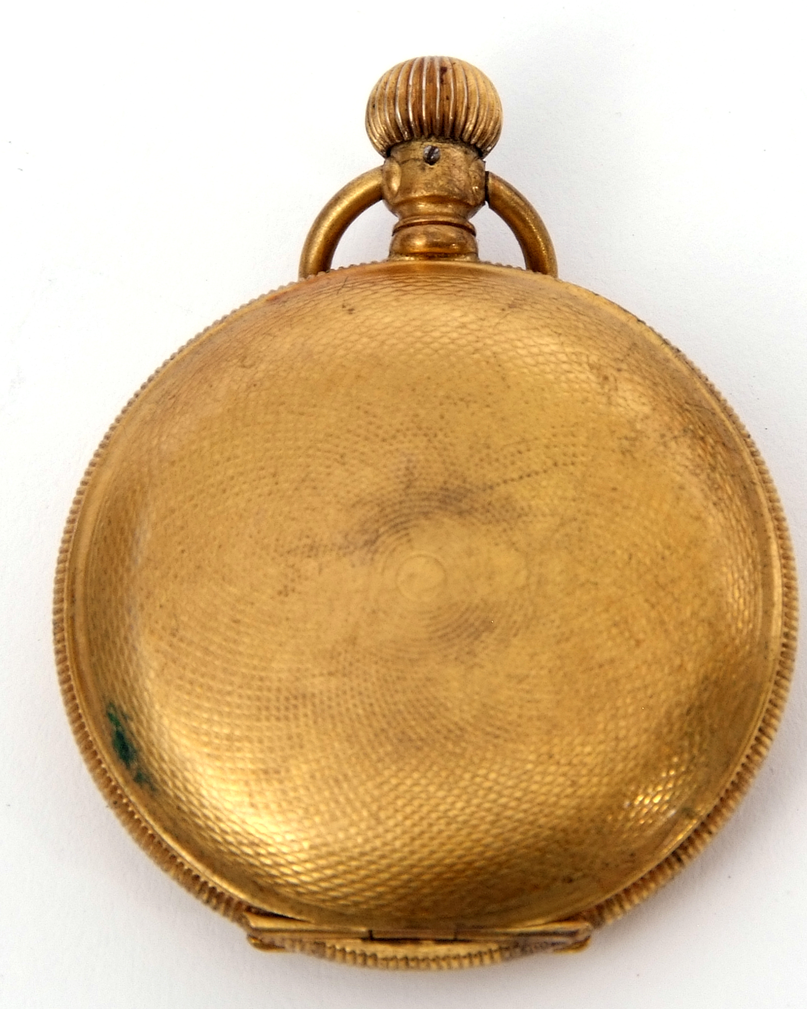 Last quarter of the 19th/1st quarter of 20th century gilt metal cased Hunter type fob watch with - Image 3 of 3