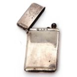 Edwardian plain curved rectangular card case, now converted to a lighter, Birmingham 1901 by