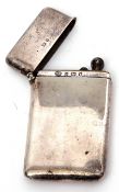 Edwardian plain curved rectangular card case, now converted to a lighter, Birmingham 1901 by