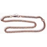 9ct stamped curb link chain, 18cm long, 19.6gms