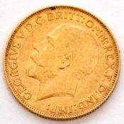 George V gold sovereign dated 1925