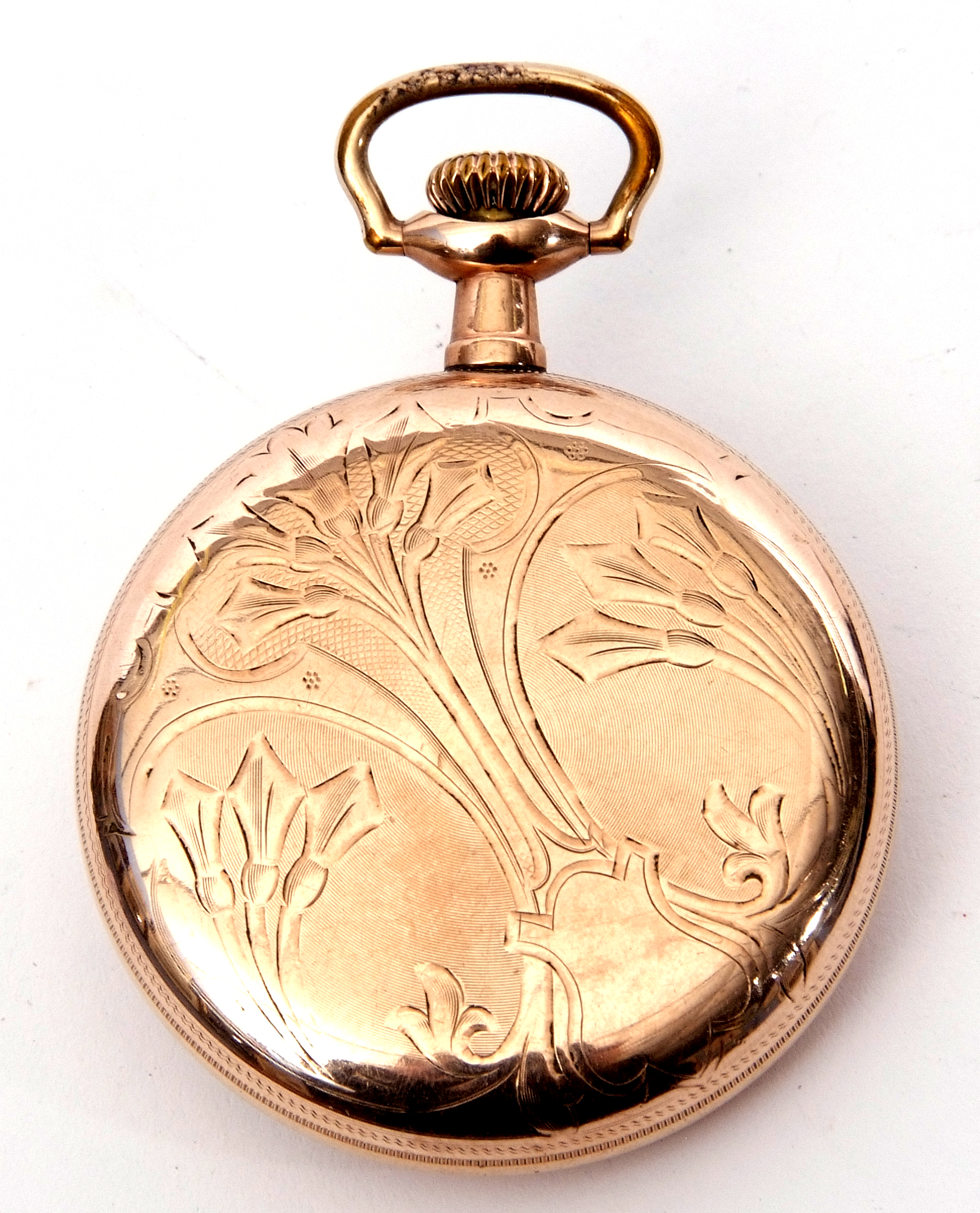 Last quarter of 19th/first quarter of 20th century Elgin (USA) gold plated cased pocket watch with - Image 2 of 2