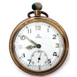 General Service-trade pattern (G.S.T.P.) military issue Omega pocket watch, the nickel case