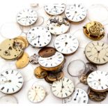 Large collection of watchmaker's findings, mainly pocket watch and wrist watch movements