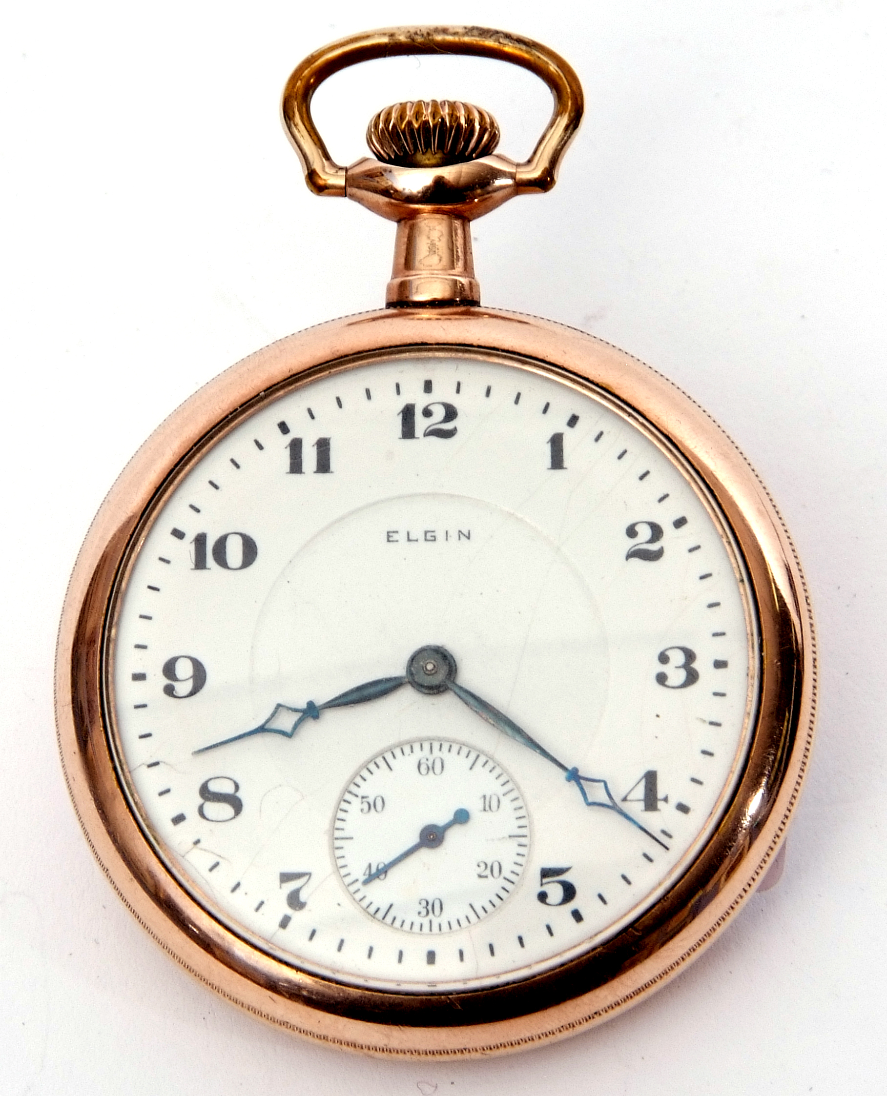 Last quarter of 19th/first quarter of 20th century Elgin (USA) gold plated cased pocket watch with