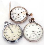 First quarter of 20th century import hallmarked silver cased hunter type pocket watch of slim