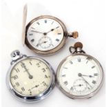First quarter of 20th century import hallmarked silver cased hunter type pocket watch of slim