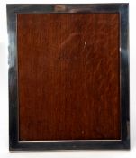 George V large rectangular photograph frame of plain design, oak easel back, London 1922, maker's