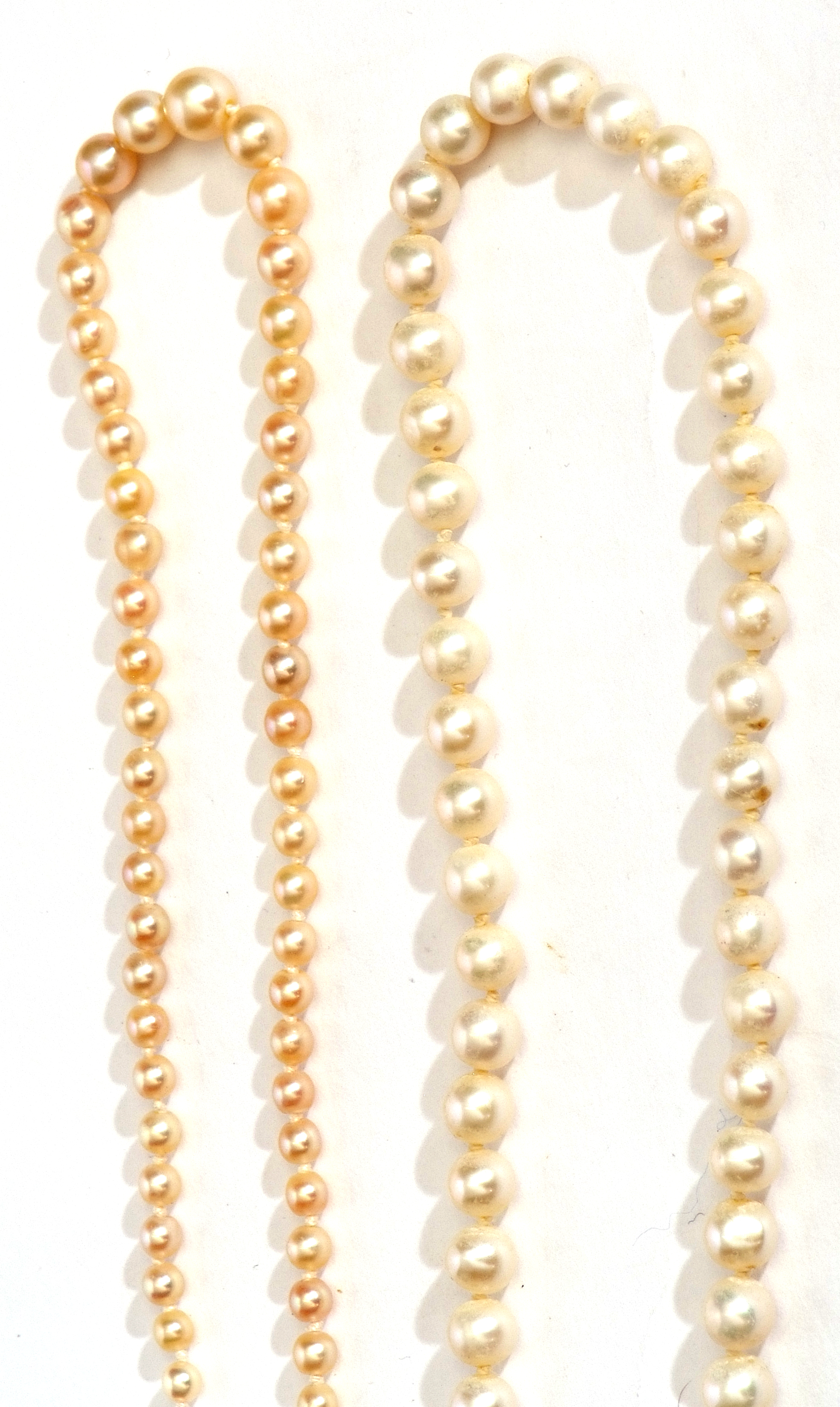 Mixed Lot: cultured pearl necklace, a single row of beads, 2mm to 6mm, to a 9ct stamped clasp, - Image 3 of 3