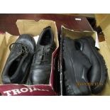 PAIR OF SIZE 12 WORK BOOTS AND A PAIR OF WORN WORK BOOTS (2)
