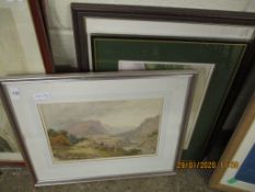 FRAMED WATERCOLOUR BY A COLMAN, AND ANOTHER WATERCOLOUR (3)
