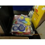 TWO PLASTIC CASES CONTAINING ASSORTED ROSETTES, AWARDS ETC