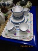 MELBA BLUE RIMMED PART TEA SET