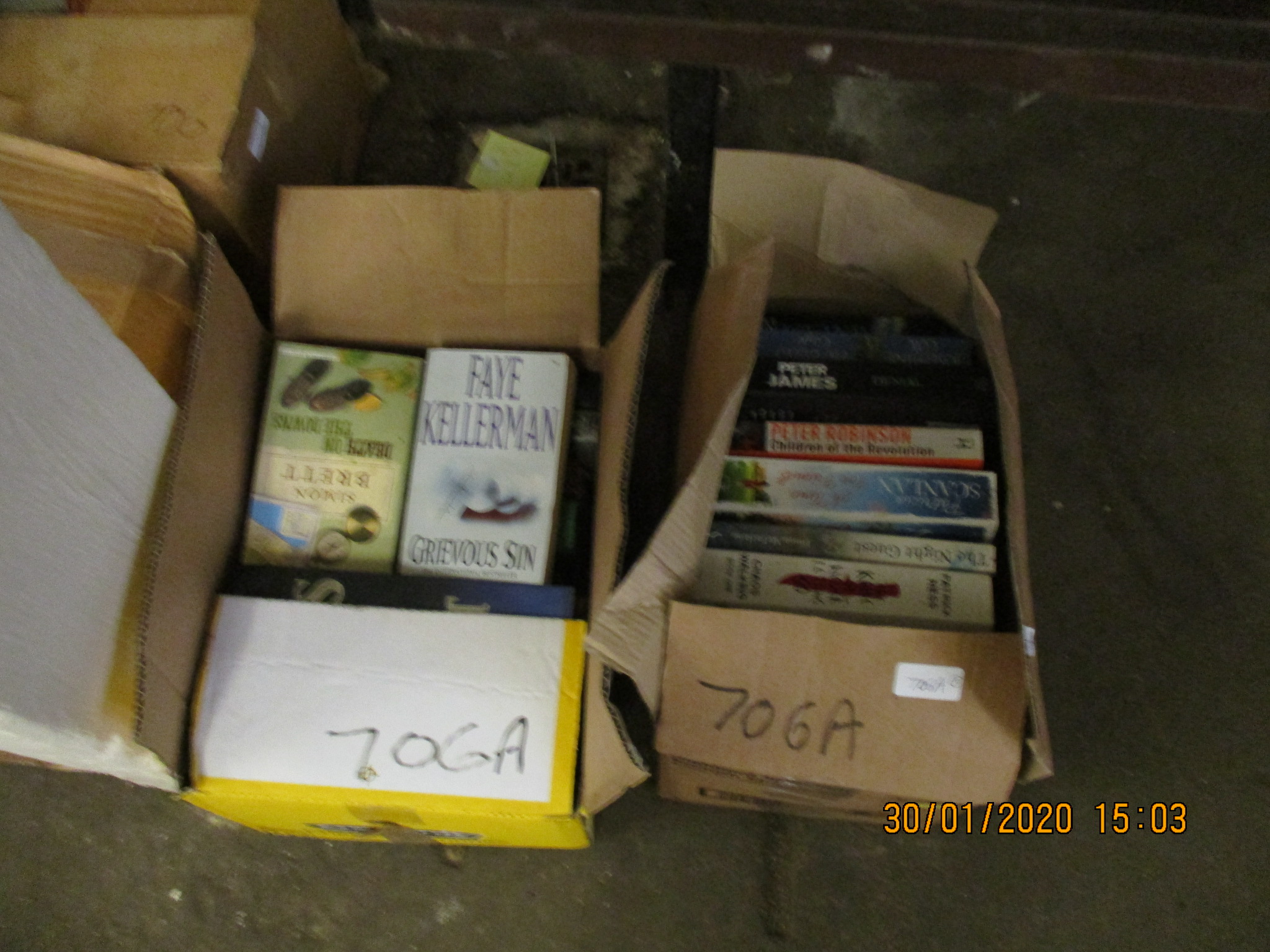 TWO BOXES CONTAINING MIXED BOOKS, PAPERBACKS ETC