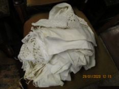 BAG CONTAINING VICTORIAN AND LATER CHRISTENING GOWNS
