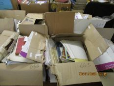 FIVE BOXES OF MIXED EPHEMERA, SHEET MUSIC ETC