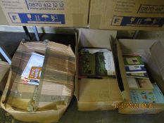 FOUR BOXES OF MIXED BOOKS ETC