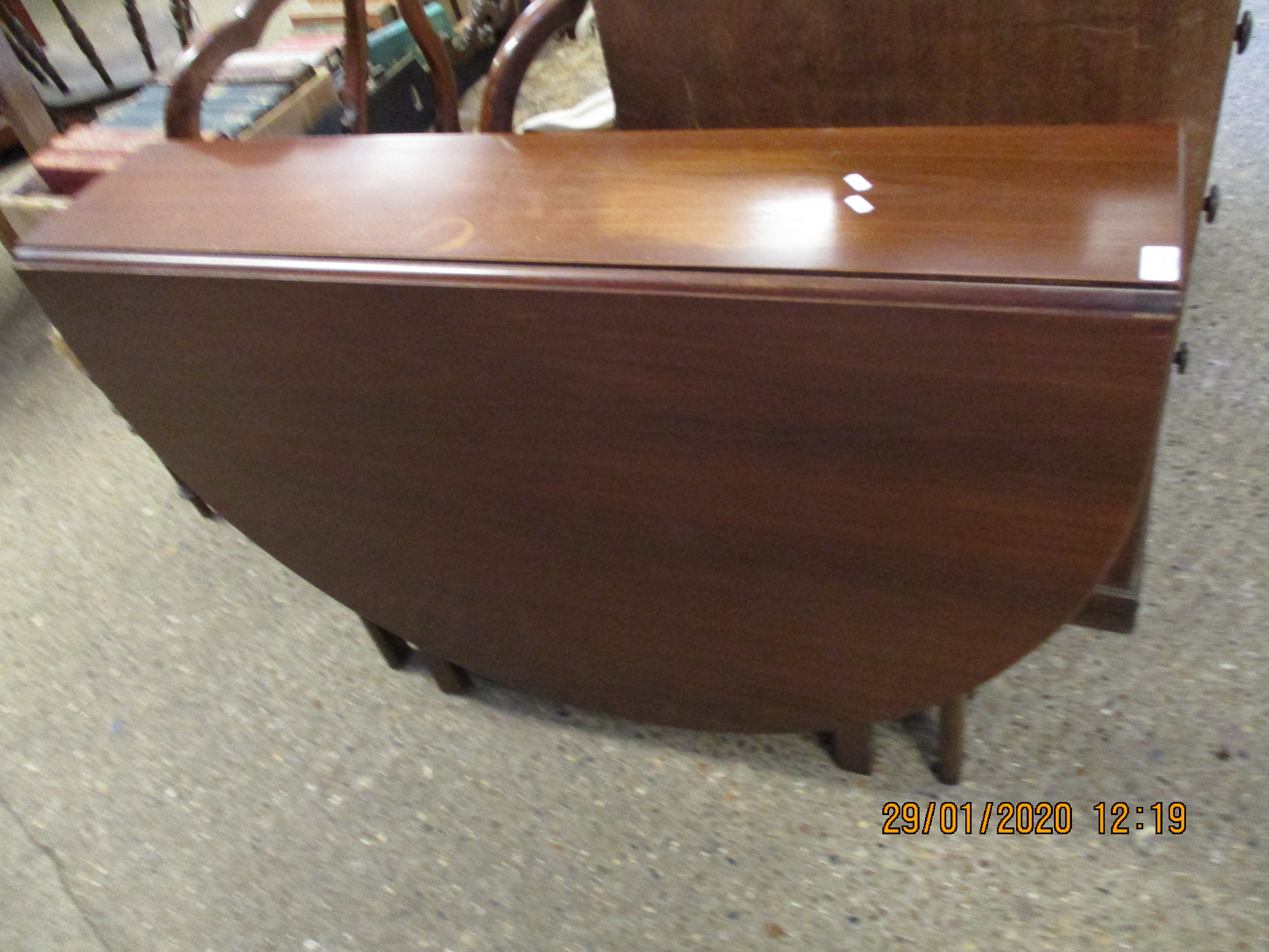 RETRO TEAK FRAMED NARROW DROP LEAF TABLE