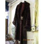 LADIES HALF LENGTH BROWN FUR COAT