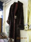 LADIES HALF LENGTH BROWN FUR COAT