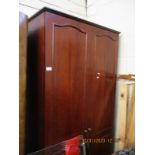 TEAK EFFECT DOUBLE DOOR WARDROBE