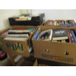 FIVE BOXES OF MIXED BOOKS ETC