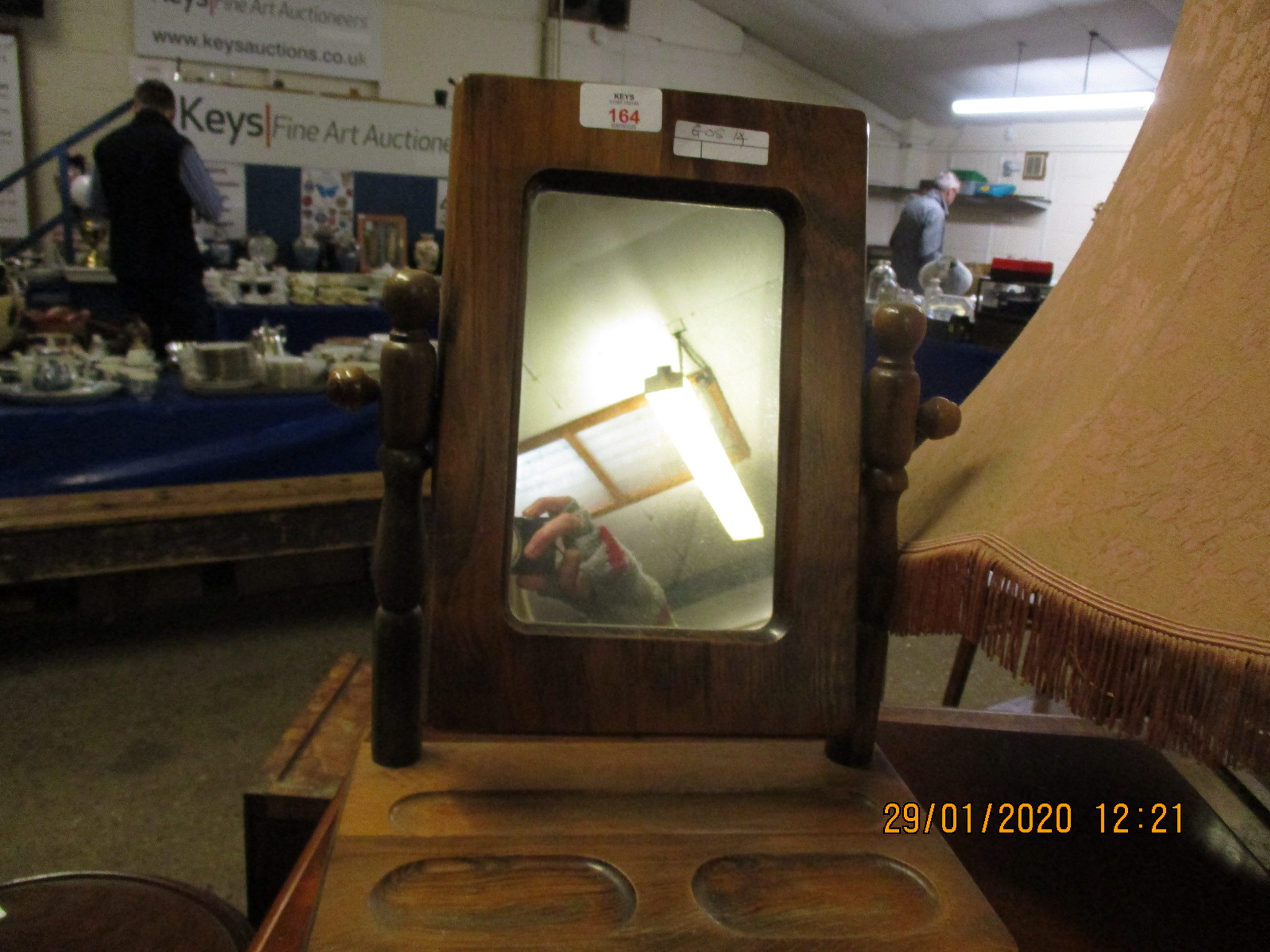 RUSTIC OAK DRESSING TABLE MIRROR