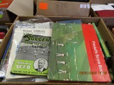 BOX OF CRICKET, FOOTBALL AND SPORTS RELATED BOOKS