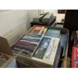 BOX CONTAINING MIXED FISHING BOOKS ETC