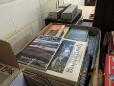 BOX CONTAINING MIXED FISHING BOOKS ETC