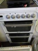 HOTPOINT ULTIMA DOUBLE DOOR OVEN WITH GLASS HOB TOP