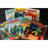 Five packets assorted 1960s comics comprising CREEPY WORLDS (5), Nos 147-148, 214, 221-222;