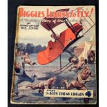 W E JOHNS: BIGGLES LEARNS TO FLY, Amalgamated Press, March 1935, "Boys Friend Library", 1st edition,