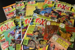 One box: approx 80 1980s and 1990 assorted comics including TOXIC, 19 issues, Nos 2-3, 5-8, 11-13,