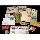 Various stamps including some mint GB, George VI and Queen Elizabeth II + Trinidad & Tobago,