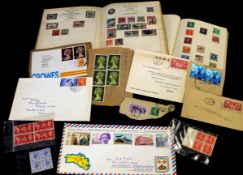 Various stamps including some mint GB, George VI and Queen Elizabeth II + Trinidad & Tobago,