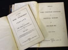 JOHN STUART MILL: ESSAYS ON SOME UNSETTLED QUESTIONS OF POLITICAL ECONOMY, London, Longmans