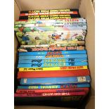 One box: assorted children's annuals, BEANO, DANDY, RUPERT, WARLORD etc